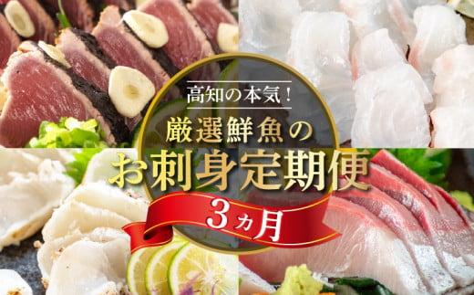 刺身 定期便 3ヶ月 お好きなお魚が選べる！ 小島水産 産地直送 3回 新鮮 かつおタタキ 真鯛 ブリ 刺身 乙女鯛 乙女ブリ 藁焼き かつお タタキ タイ 鯛 たい 鰤 鰹 かつおのたたき タタキ カツオ 海鮮 鮮魚 魚 お刺身 高知県 須崎市 KS29000-x