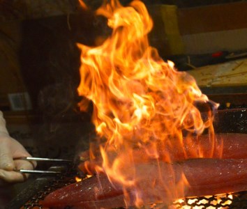 藁焼きかつおのたたき 大サイズ１節（約400g〜500g）ポン酢１本付セット カツオのたたき 鰹 刺身 高知 海産 冷凍【R01128】