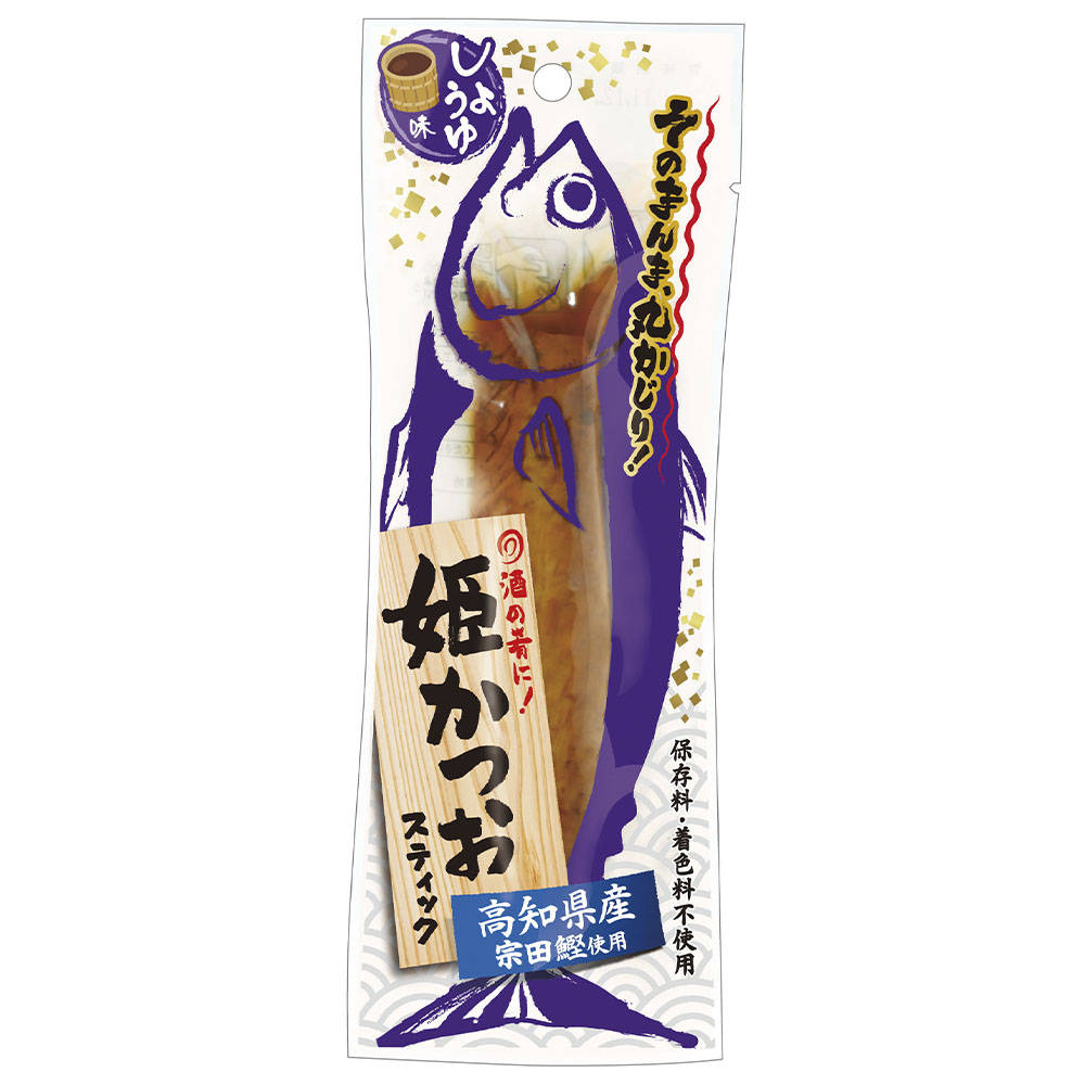 姫かつおスティック 1本 （しょうゆ味） おつまみ おかず かつお 鰹 スティック プロテイン バー 保存食 スポーツ 筋トレ タンパク質 ダイエット 災害備蓄 そのまま丸かじり！【R01103】