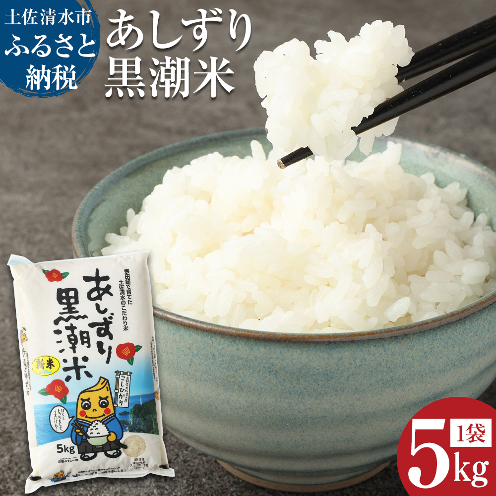 令和6年産 新米 あしずり黒潮米5kg（コシヒカリ）こしひかり 精米 白米 ブランド米 お米 米 コメ ご飯 おにぎり 甘い もちもち 国産 宗田節で育てた【R01305】