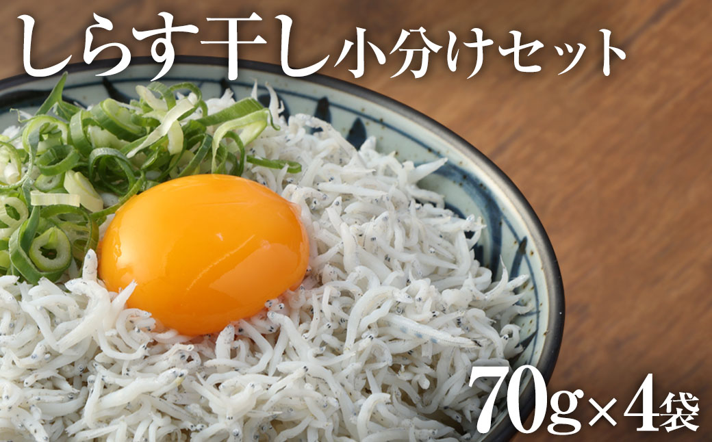 浜口海産物店のちりめんじゃこ（70ｇ× 4袋）小分けセット シラス 釜揚げ しらす丼 ちりめん丼 かちりじゃこ 詰め合わせ セット おつまみ 料理 地元特産 海産物 無添加 高知 【R00015】