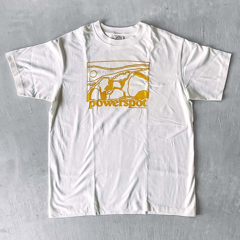 Tシャツ とさしみず powerspot Sサイズ ホワイト 半袖 トップス オーガニックコットン ファッション 服 衣類 かわいい 可愛い おしゃれ お洒落 高知県 高知 土佐清水【R01353-S】