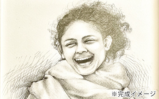 26-290-1．オーダーメイド手描き似顔絵・額縁付き（モノクロ・1名分）