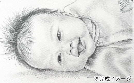 26-290-1．オーダーメイド手描き似顔絵・額縁付き（モノクロ・1名分）