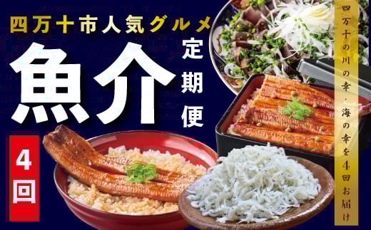 R6-411．【4ヵ月連続定期便】四万十市人気魚介返礼品を集めた定期便