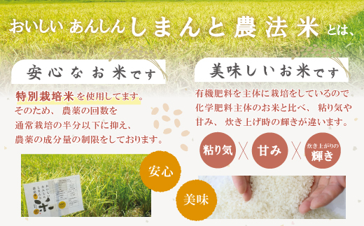 24-475．【令和6年産・5回定期便】おいしい・あんしん・しまんとのお米　しまんと農法米（ヒノヒカリ）10kg×5回（計50kg）