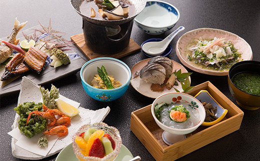 26-673．老舗・料亭吾妻「四万十川懐石コース」お食事券1名様分