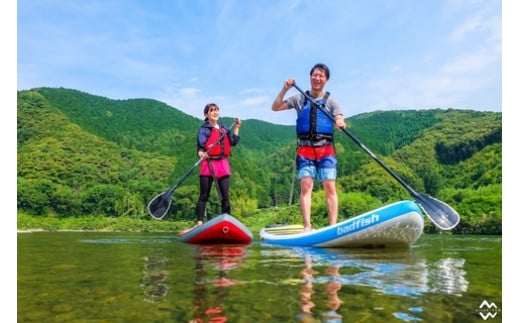 26-119．四万十川でSUPまたはカヌーのお手軽体験1時間