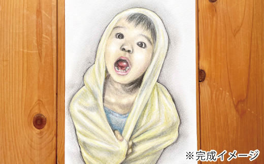R5-291-1．オーダーメイド手描き似顔絵・額縁付き（カラー・1名分）