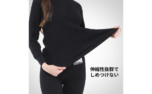 防寒肌着 ひだまり エベレストＸ 婦人 ハイネック インナー ダークブラック L 高知県 高知 四万十市 四万十 しまんと 日本製 高品質 服 アンダー 保温 抗菌 防臭 レディース 女性 トップス 暖かい 厚手 ギフト 秋 冬 25-0014-L