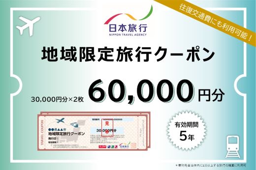 【 高知県 四万十市 】日本旅行 地域限定 旅行クーポン 60,000円分 高知 四万十 しまんと 旅行 観光 宿泊 クーポン 体験 宿泊券 チケット 観光地 ホテル 旅館 交通費 家族旅行 ひとり旅 国内旅行 休日 トラベル 田舎 休暇 25-1068