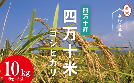 24-945．【令和6年産新米】四万十産 四万十米（コシヒカリ）10kg（5kg×2袋）