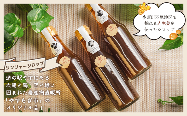 やすらぎ市のジンジャーシロップ 200ml×5本 生姜 yr-0019