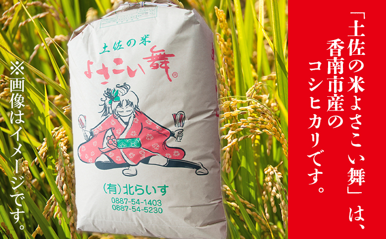 【2ヵ月定期便】 よさこい舞（奇数月) 5kg 合計10kg - 令和6年 2024年 送料無料 こしひかり お米 おこめ コメ 美味しい おいしい 白米 ご飯 ごはん ライス のし 高知県 香南市 Wkr-0057