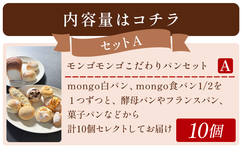 mongo mongoモンゴモンゴこだわりパンセット A 10個入り- 国産 北海道産 小麦 フランスパン 食パン 菓子パン 総菜パン 白パン 酵母パン ショコラ 詰め合わせ mongo mongo 高知県 香南市 冷凍 mo-0007