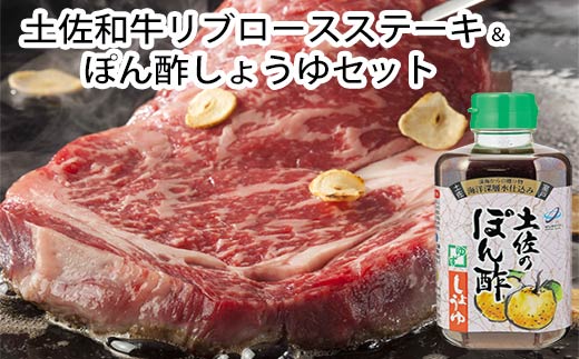 土佐和牛リブロースステーキ＆ぽん酢しょうゆセット 1D-70