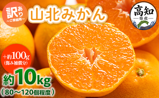 訳あり 山北みかん ご家庭用 約10kg（80〜120個程度） 山北みらい - 果物 フルーツ 柑橘類 温州みかん ミカン 蜜柑 甘い おいしい 美味しい 高知県 香南市 yk-0059