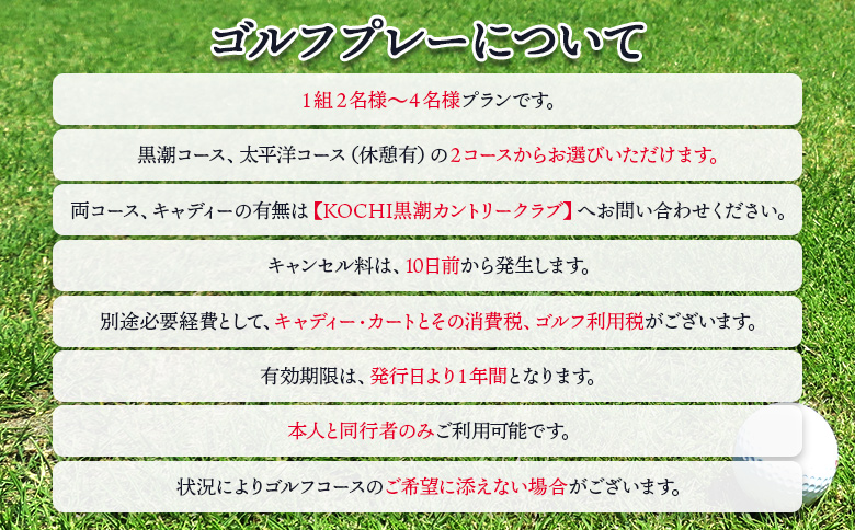 【ゴルフ＆宿泊プラン】KOCHI黒潮カントリークラブ(平日)＆リゾートホテル海辺の果樹園 1泊2食付（VIPルーム） hj-0009