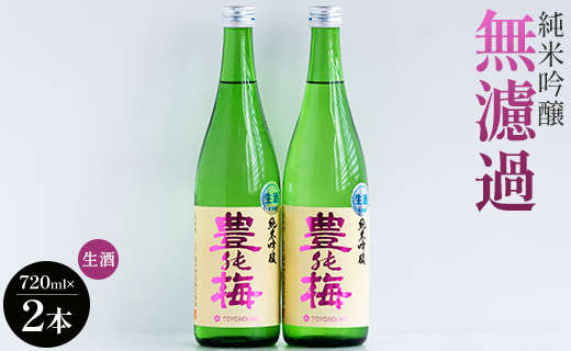 フルーティーでおいしい！純米吟醸無濾過生酒 720ml×2本 - お酒 とよのうめ おさけ 日本酒 アルコール フルーティー 飲物 飲み物 飲料 晩酌 16度 お酒好き 特産品 宅飲み 宅のみ ギフト 贈答品 贈り物 プレゼント 国産 記念日 御祝い お祝い お礼 御礼 感謝 お返し ご褒美 ごほうび 手土産 ホーム パーティー おとりよせ お取り寄せ 誕生日 バースデー 社会人 さわやか 爽やか ビン 瓶 冷やして 美味しい おいしい 料理に合う 乾杯 飲みやすい 高知県 香南市 冷蔵 gs-0058