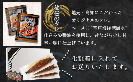 養殖うなぎ蒲焼き 3尾(合計約495g)(台湾産鰻)  - 鰻 ウナギ 蒲焼 かばやき タレ付き たれ 三匹 おつまみ 肴 夕飯 夕食 朝食 ご飯のお供 土用の丑の日 お取り寄せ パック お祝い 贅沢 ぜいたく うな丼 うな重 丼ぶり ひつまぶし お礼 御礼 内祝い ギフト のし対応不可 配送期日指定不可 フジ物産 高知県 香南市 fb-0015