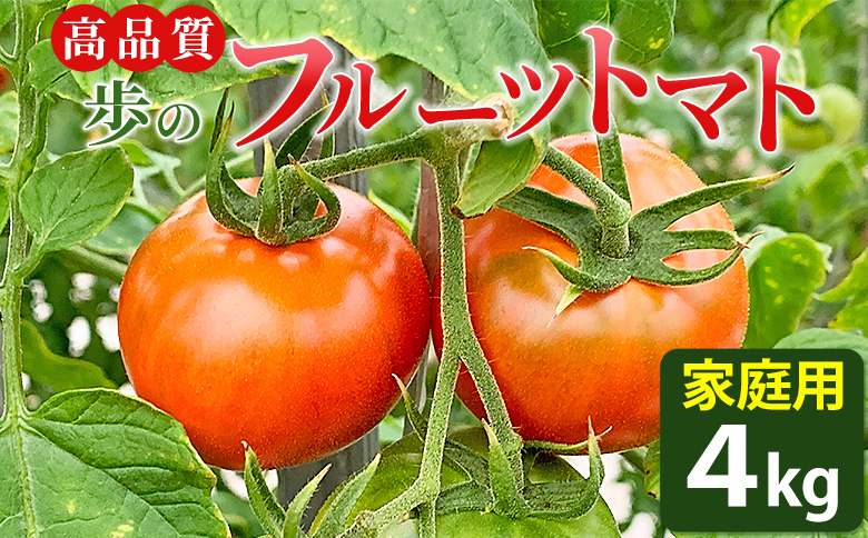 高品質！ 歩の フルーツトマト 家庭用 トマト 4kg - とまと 完熟 訳あり 訳アリ 野菜 やさい フレッシュ 料理 アレンジ 高知県 香南市 常温 冷蔵 ga-0006