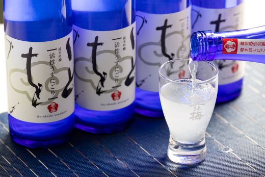 日本酒 スパークリングワイン風！純米吟醸 いとをかし 活性うすにごり 500ml×4本 gs-0116