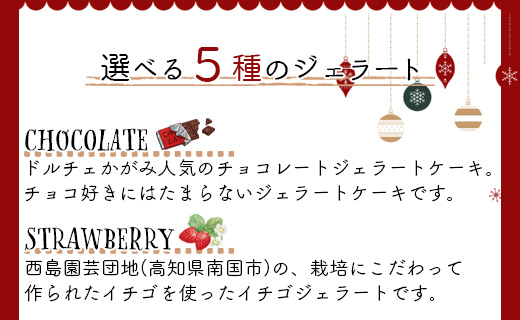 【期間限定】ドルチェかがみ クリスマス2層アイスケーキ（5種から選択）- ジェラートケーキ アイスクリーム オンライン決済限定 クレジット限定 選べる えらべる 5種類 スイーツ デザート クリスマス Xmas Christmas ミルク チョコ チョコレート 苺 いちご イチゴ 抹茶 まっちゃ お茶 クッキー ラズベリー 濃厚 のうこう 美味しい おいしい お菓子 かわい 洋菓子 プレゼント 贈り物 ギフト 贈答 おとりよせ グルメ 甘い あまい ホーム パーティー 香南市 冷凍 dc-0022