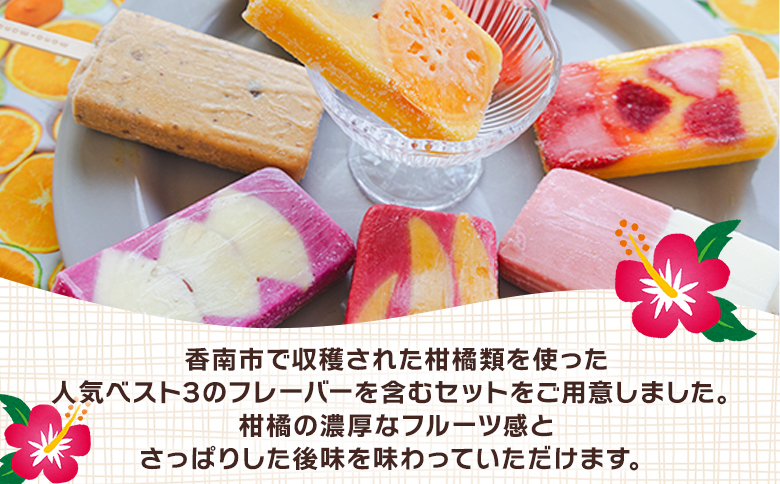 【２回定期便】手作りアイスキャンディー １２本セット - 氷菓 果物 フルーツ アイスキャンディー 冷たい つめたい 詰め合わせ お楽しみ 食べ比べ おやつ デザート スイーツ ギフト お礼 御礼 贈り物 贈物 のし対応可 ヤ・シィ 高知県 香南市 冷凍 Wys-0017