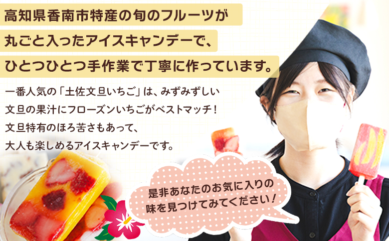 【２回定期便】手作りアイスキャンディー １２本セット - 氷菓 果物 フルーツ アイスキャンディー 冷たい つめたい 詰め合わせ お楽しみ 食べ比べ おやつ デザート スイーツ ギフト お礼 御礼 贈り物 贈物 のし対応可 ヤ・シィ 高知県 香南市 冷凍 Wys-0017