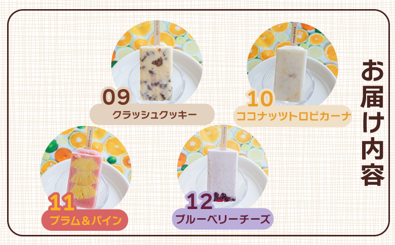 【２回定期便】手作りアイスキャンディー １２本セット - 氷菓 果物 フルーツ アイスキャンディー 冷たい つめたい 詰め合わせ お楽しみ 食べ比べ おやつ デザート スイーツ ギフト お礼 御礼 贈り物 贈物 のし対応可 ヤ・シィ 高知県 香南市 冷凍 Wys-0017