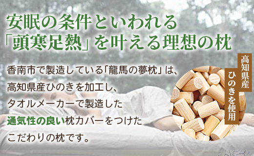 まくら 龍馬の夢枕 1個(枕カバー 緑色1枚付き) fj-0004