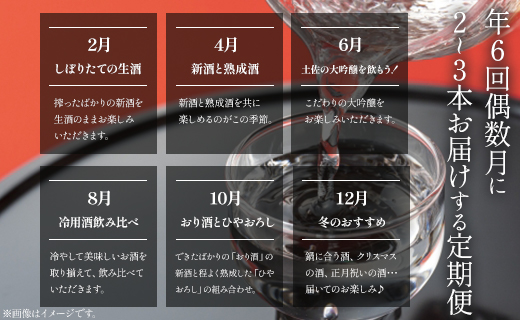 【偶数月定期便・年6回お届け】地酒豊能梅の頒布会 日本酒お楽しみ便 - お酒 おさけ 日本酒 アルコール 飲み物 飲物 飲料 定期便6回 毎回2～3本お届け 頒布会 飲み比べ 味比べ おたのしみ お楽しみ 晩酌 宅飲み 豊能梅 米 こめ 国産 フルーティー 美味しい おいしい お酒好き 乾杯 ごほうび ご褒美 お祝い 御祝い お礼 御礼 感謝 挨拶 内祝い 誕生日 バースデー ホーム パーティー 特別な日 記念日 手土産 おとりよせ お取り寄せ ビン 瓶 飲みやすい 高知県 香南市 Wgs-0074