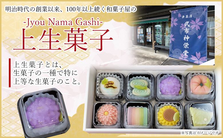 上生菓子 詰め合わせ 8個 和菓子 高級 和菓子ランキング 季節 セット 人気 花 合同会社武市神栄堂 - 四季折々 春 夏 秋 冬 送料無料 ギフト お祝い のし 武市神栄堂 お菓子 おやつ 家族団らん お茶の時間上 生菓子 詰め合わせ 和菓子 yd-0019