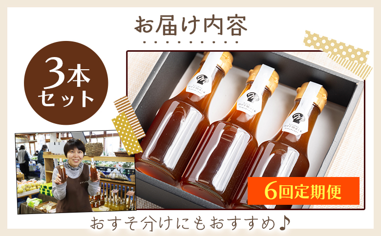 【６回定期便】ジンジャーシロップ150ml×3本 - 赤生姜 ショウガ あか しょうが 贈り物 おすそ分け 特産品 ジンジャーエール 料理 調味料 手作りドリンク お菓子 御歳暮 熱中症対策 やすらぎ市 高知県 香南市 常温 Wyr-0063