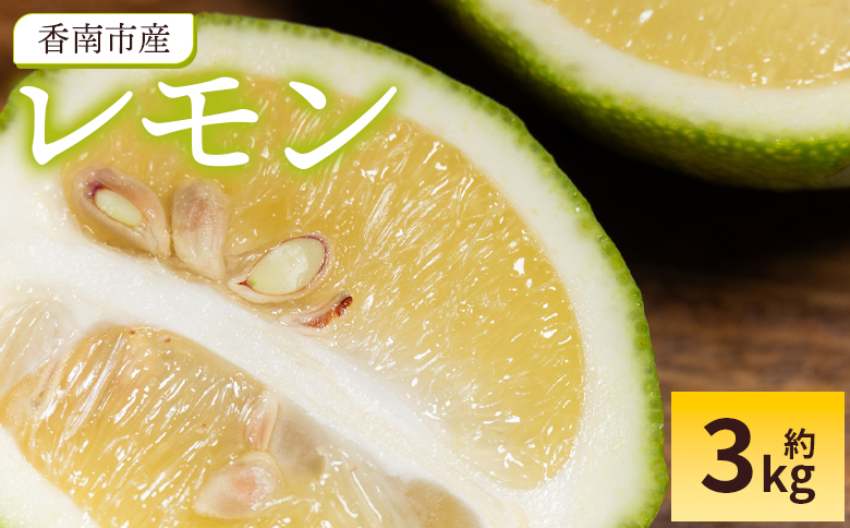 レモン 3kg - 香南市産 国産 檸檬 れもん 果物 くだもの フルーツ 野菜 柑橘 果汁 料理 アレンジ はちみつレモンパウンドケーキ 高知県 香南市 常温 冷蔵 sj-0011
