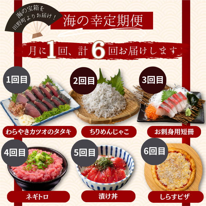 【四国一小さなまち】 《カネアリ水産》魚屋のうまいものづくし  6ヶ月定期便 （全6回）