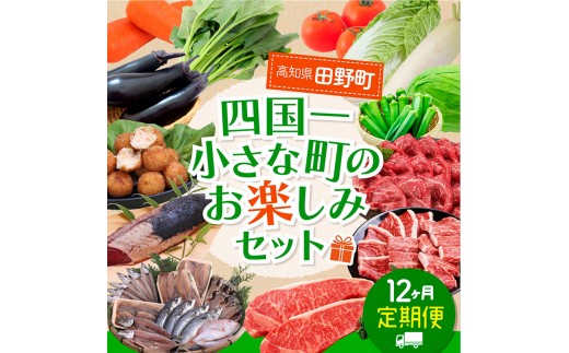 【四国一小さなまち】≪2025年1月発送開始≫★定期便 12ヶ月★～田野町お楽しみセット12回コース『A』～