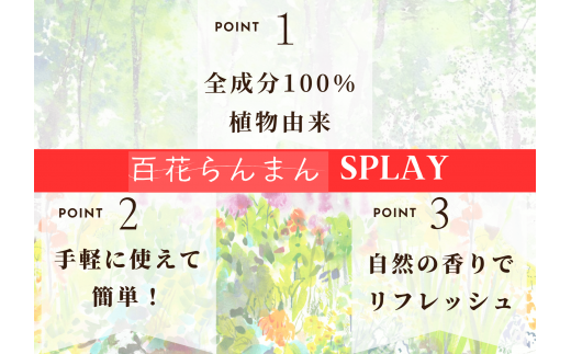【四国一小さなまち】 ★ 香りの教室 帆南 ★ アロマスプレー 〜 百花らんまん 〜 