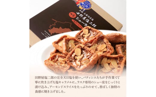 ☆田野屋塩二郎完全天日塩☆ プチシューラスク 20枚入り×1箱 田野屋塩