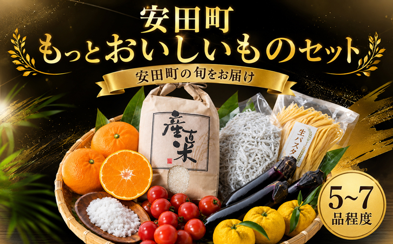 もっと！ おいしいものセット 野菜 果物 パスタ 海産品 調味料 詰め合わせ セット 1万円 10000円 生パスタ 干物 お菓子 スイーツ 海産物 加工品 ポン酢 味噌 高知県 安田町 TR-07