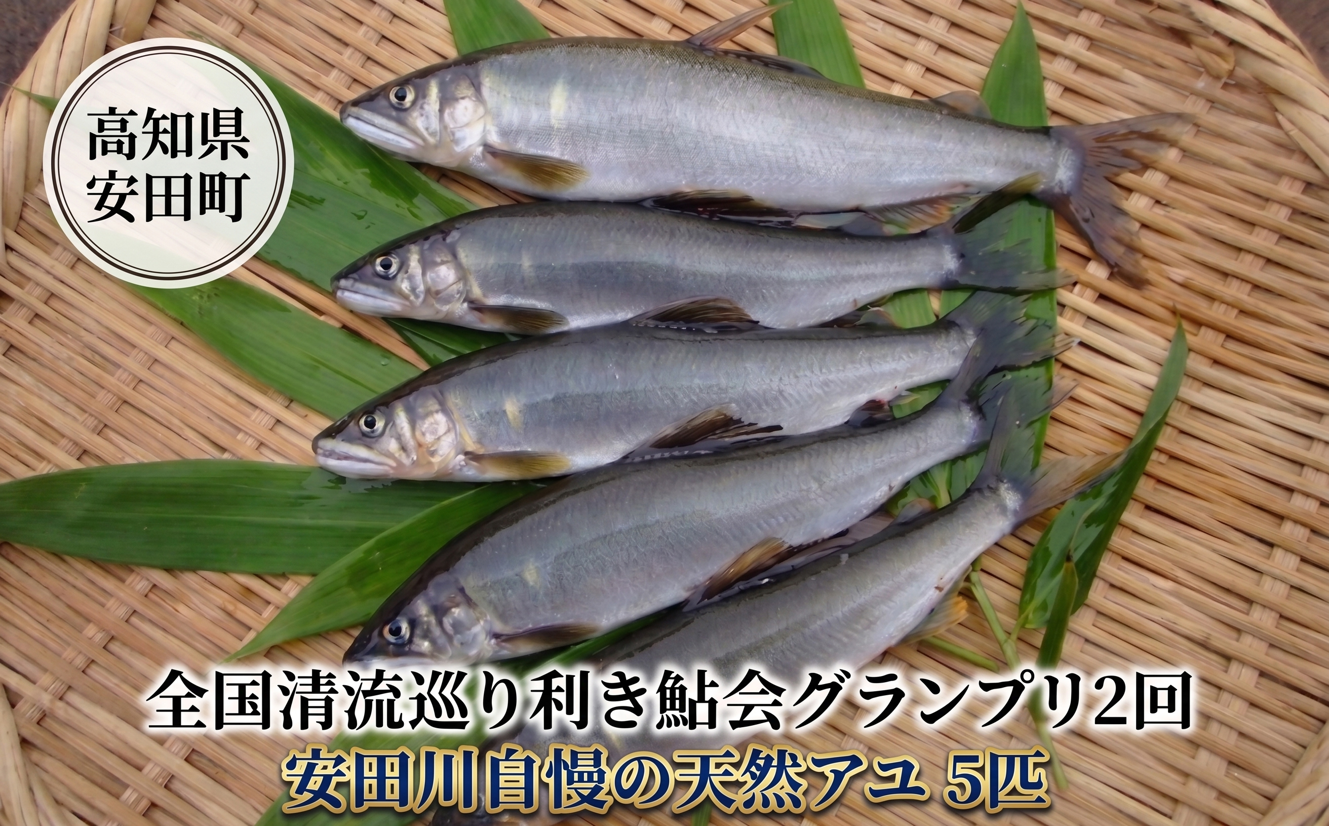 グランプリ2回!  安田川の清流で採れた天然鮎 グランプリ受賞 天然 鮎 5匹 数量限定 魚 魚介 海鮮 冷凍 こだわり アユの塩焼き 塩焼き 天ぷら 寿司 すし 姿寿司 炊き込みご飯 一夜干し お歳暮 贈答 高知県 安田町 AJ-01