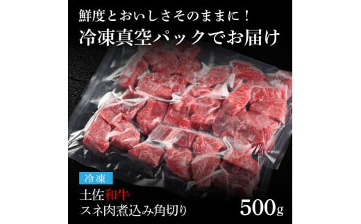 天下味 エイジング工法 熟成肉 土佐和牛 特選スネ肉 煮込み角切り 500g エイジングビーフ スネ肉 国産 肉 牛肉 和牛 カレー シチュー 人気 老舗焼肉店 冷凍 新鮮 真空パック 高級 お祝い 高知 高知県 芸西村 故郷納税 10000円 返礼品 贈り物 贈答 ギフト