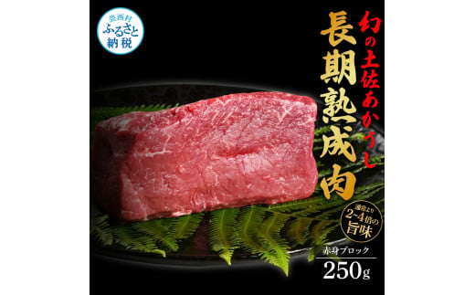 天下味 エイジング工法 熟成肉 土佐あかうし 特選赤身ブロック 250g エイジングビーフ 国産 あか牛 赤牛 牛肉 和牛 冷凍配送 真空パック お祝い 高知 芸西村 贈り物 贈答 ギフト