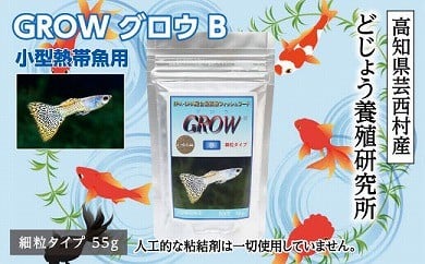 Grow B 55g 小型熱帯魚用 最高級 フィッシュフード Epa Dha配合 らんちゅう 細粒タイプ 魚 餌 グッピー テトラ プラティ ランプアイ モーリー 餌 えさ エサ 観賞魚 餌やり 水槽 熱帯魚 観賞魚 飼育 生体 アクアリウム あくありうむ Jalふるさと納税