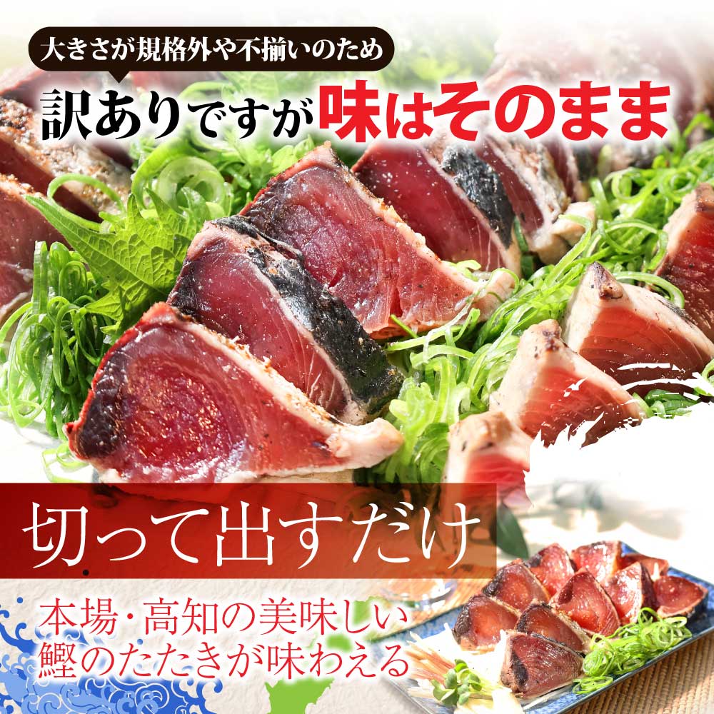 訳あり「カツオたたき1.5ｋｇ」かつお 鰹 規格外  サイズ 不揃い 傷 海鮮 わけあり 人気 ランキング 本場  高知  かつおのたたき