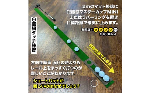 パターマット工房 タッチがわかるパット練習レール 最高速ベント1枚(EXPERT) 7cm×200cm ゴルフ 練習器具 パッティング練習 パッティングマット 人工芝 エキスパート 日本製