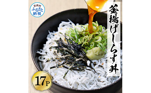 高知県産釜揚げしらす（50g×17パック）シラス 小分け 国産 無添加 釜揚げ しらす丼 海鮮丼 ゆずつき お茶漬け ごはん 軍艦巻き 寿司 17人前 大容量 冷凍 高知県 返礼品 13000円