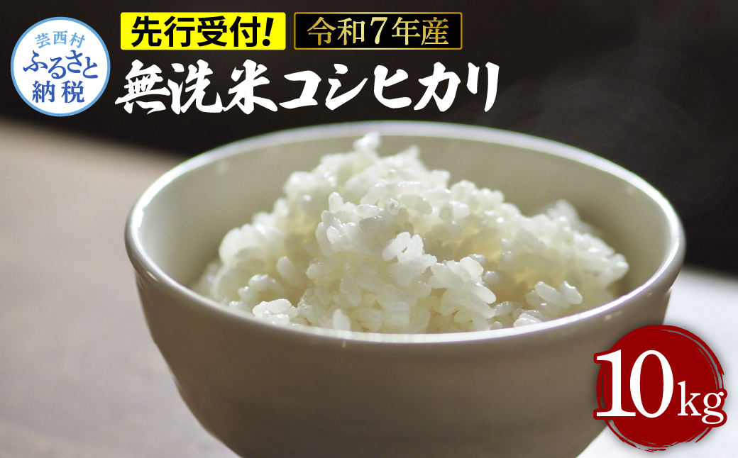 先行予約 令和7年産 無洗米コシヒカリ10キロ 5kg×2 10kg 米 白米 精米 新米 むせんまい こしひかり コシヒカリ ブランド米 おこめ こめ 飯 ご飯 ごはん おにぎり おいしい 人気