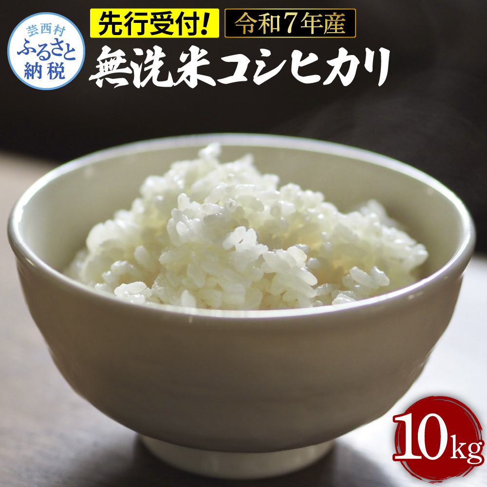 先行予約 令和7年産 無洗米コシヒカリ10キロ 5kg×2 10kg 米 白米 精米 新米 むせんまい こしひかり コシヒカリ ブランド米 おこめ こめ 飯 ご飯 ごはん おにぎり おいしい 人気