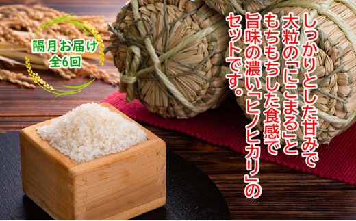 農林水産省の「つなぐ棚田遺産」に選ばれた棚田で育てられた 棚田米 土佐天空の郷　5kg食べくらべセット定期便　隔月お届け　全6回